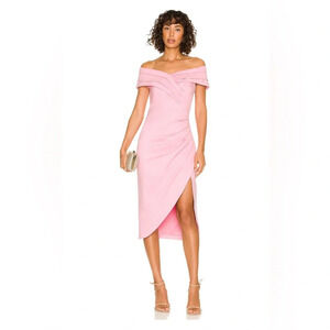 NWT Elliatt Eventide Dress in Pink Off Shoulder Tulip Hem Size XL